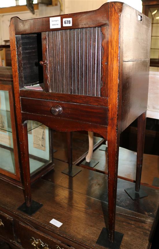 George III mahogany pot cupboard